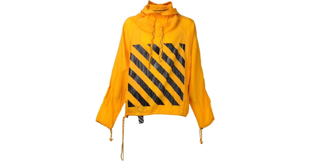 Off-White c/o Virgil Abloh Windbreaker Jacket in Yellow & Orange 