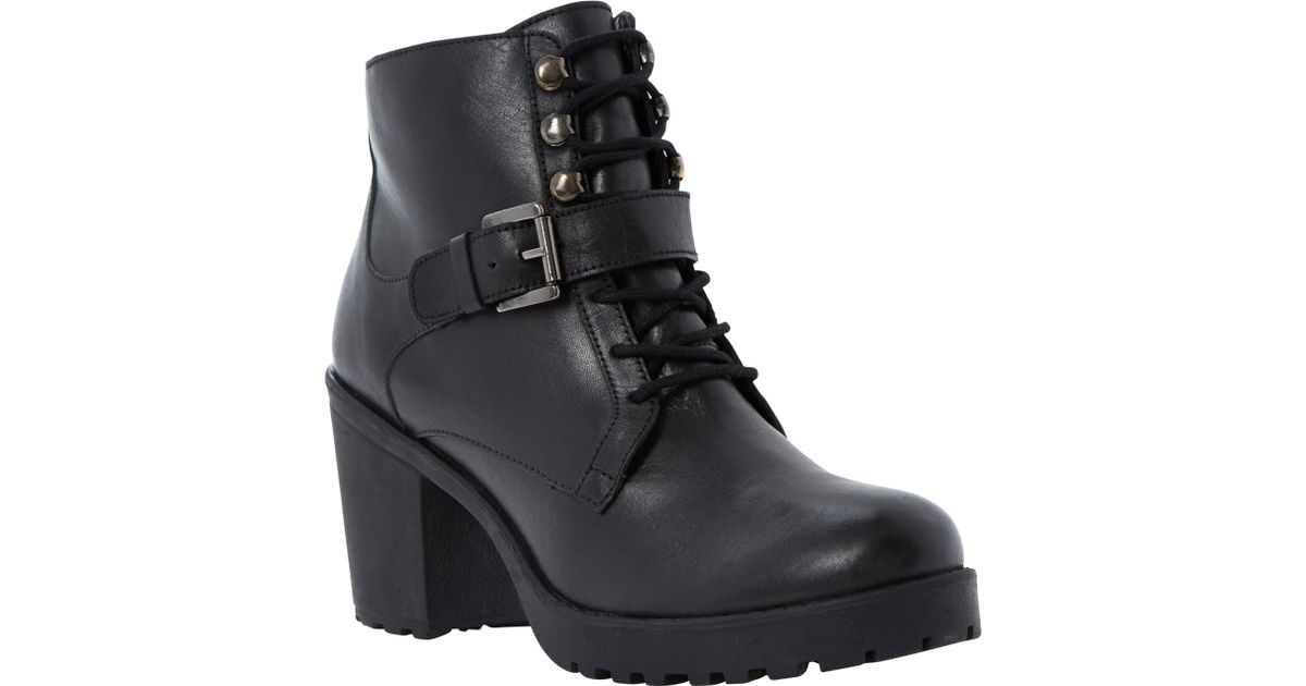 lace up buckle ankle boots