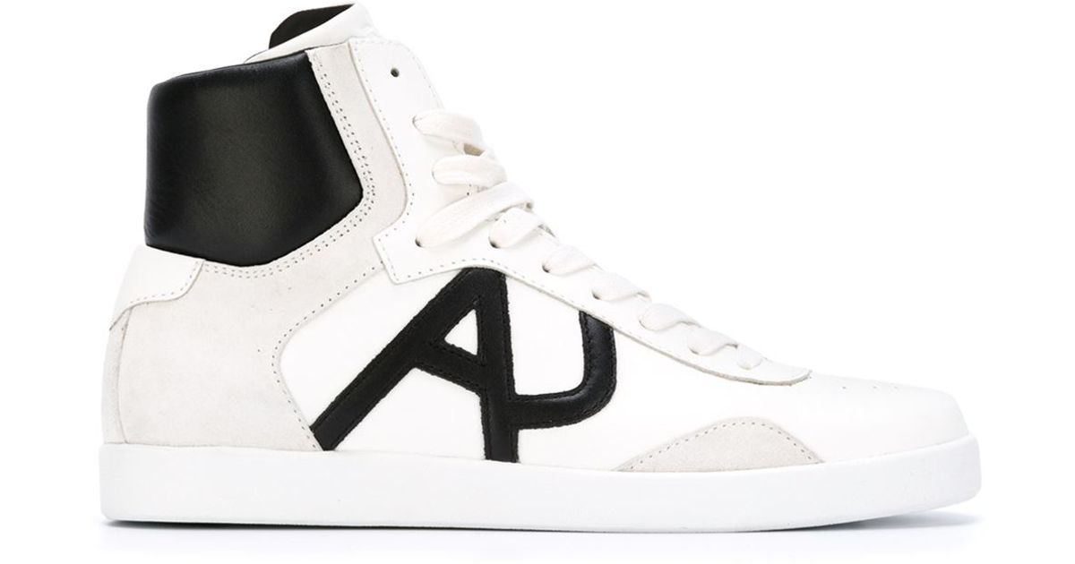 Armani Jeans Leather and Suede High-Top 