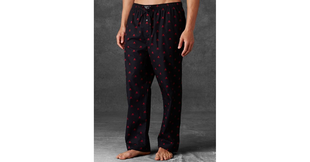 Polo Ralph Lauren Skull-And-Bones Sleep Pant in Black for Men | Lyst