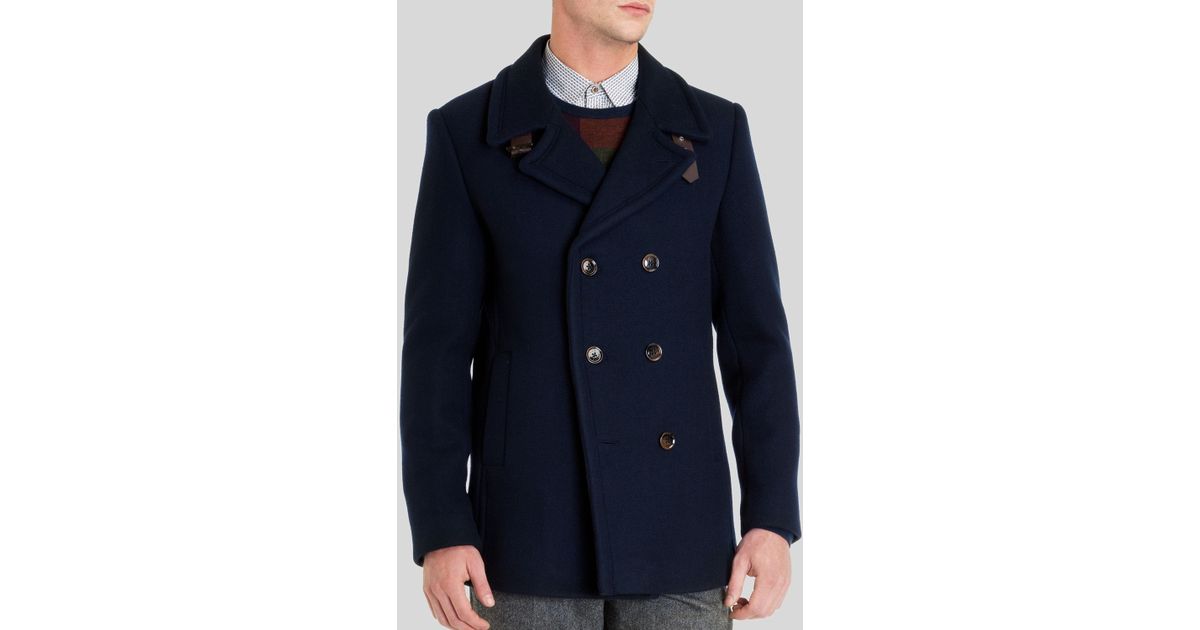 ted baker navy peacoat