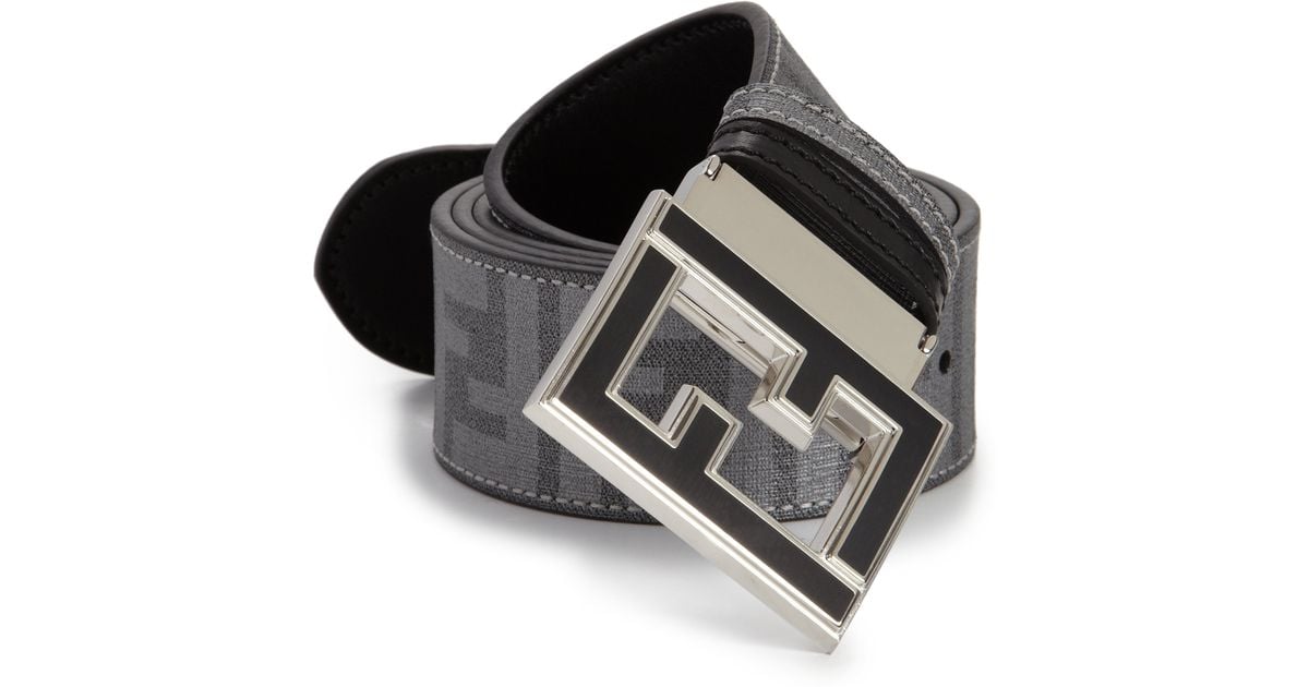 fendi belt black and grey