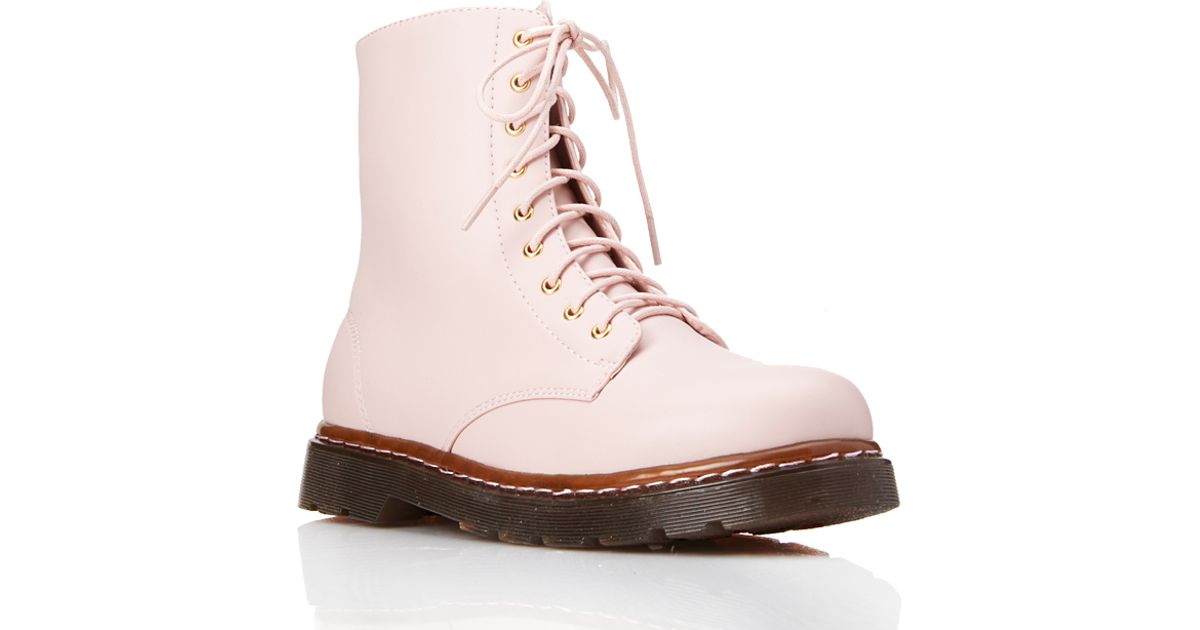 womens pink combat boots