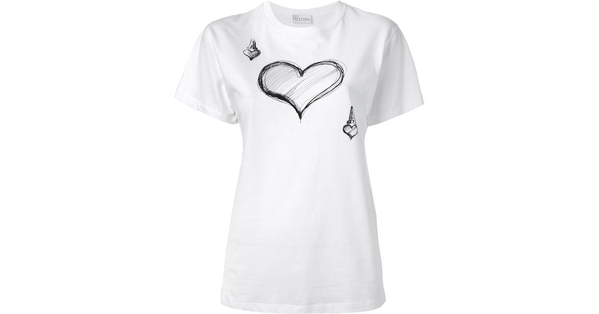 valentino heart t shirt