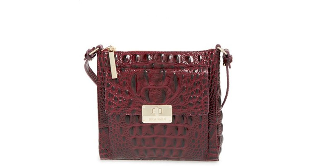 Brahmin Purple Melbourne Mimosa Crossbody Bag Burgundy Brahmin Purple Melbourne Mimosa Crossbody Bag Burgundy