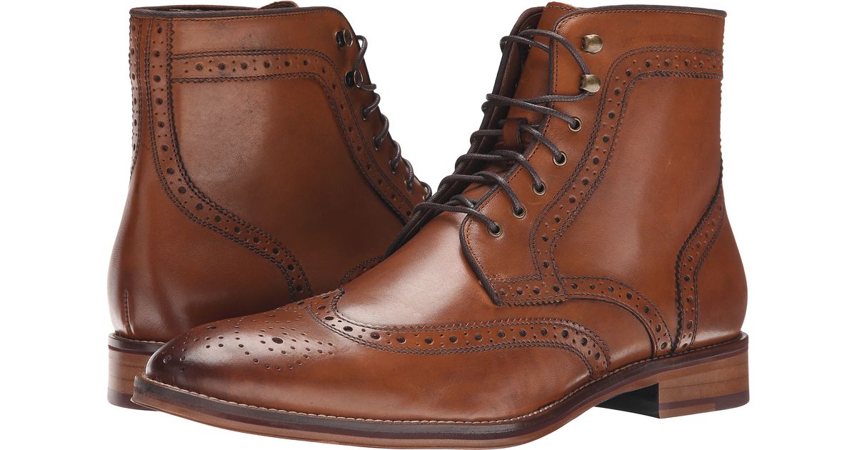 Johnston & Murphy Conard Wingtip Boot in Brown for Men | Lyst