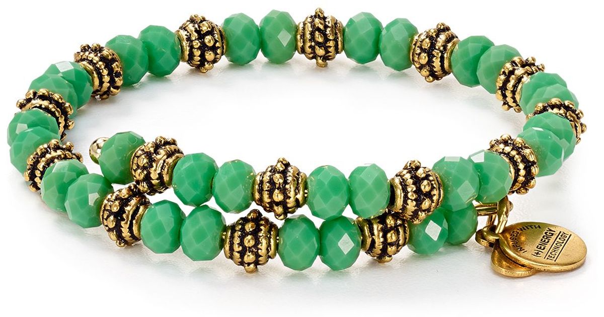 Alex And Ani Sunset Bloom Wrap Bracelet In Metallic Lyst