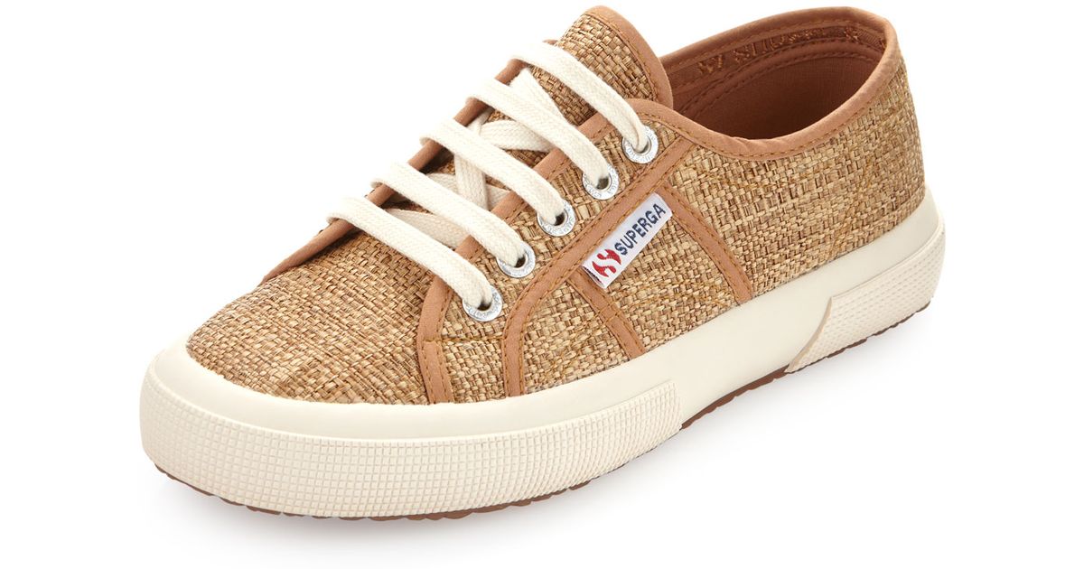 superga raffia sneakers