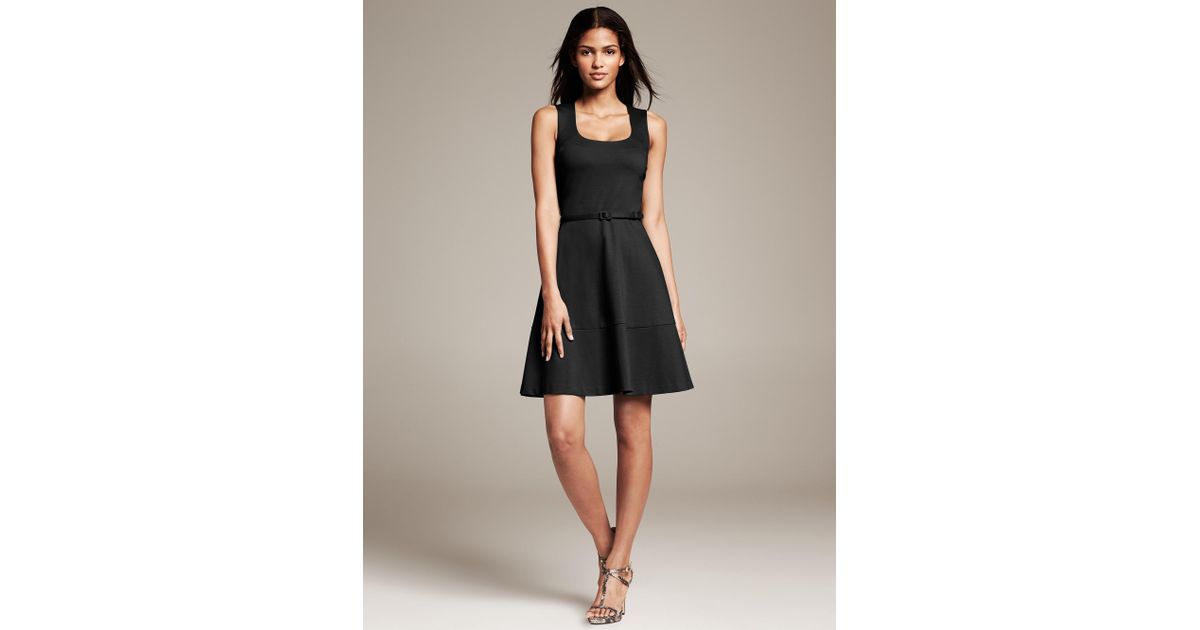 banana republic black sleeveless dress