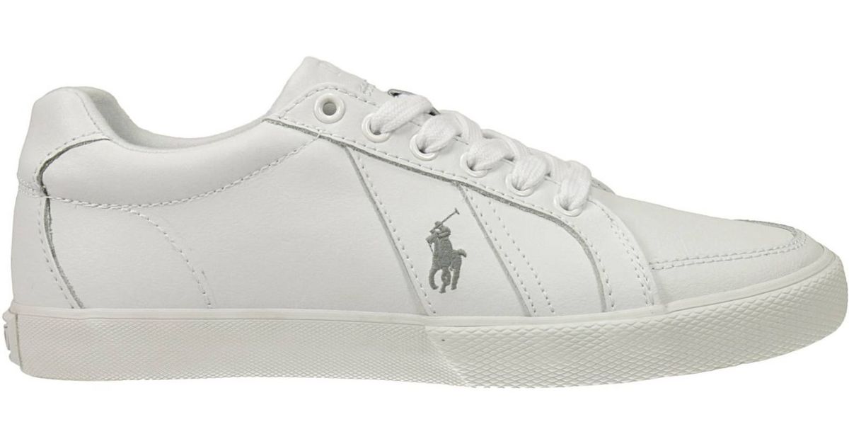 ralph lauren white canvas sneakers