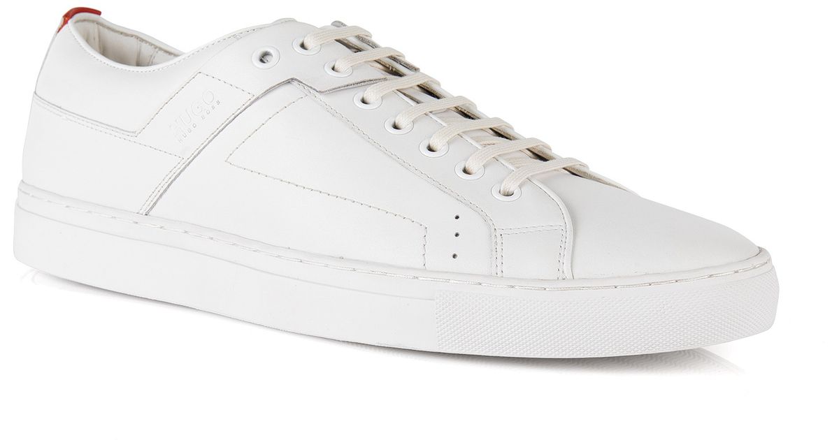 Leather Sneakers in White for Men - Lyst