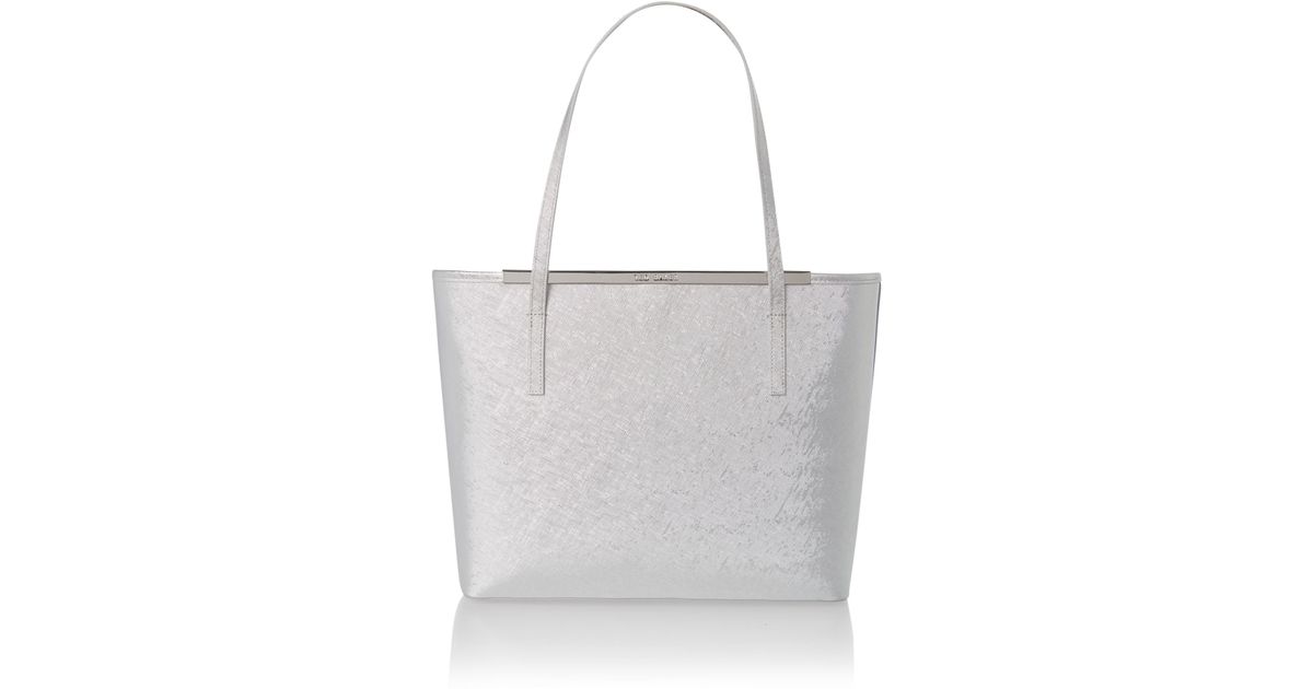 ted baker silver tote bag