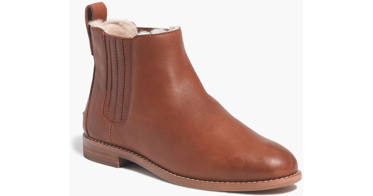 sherpa lined chelsea boots