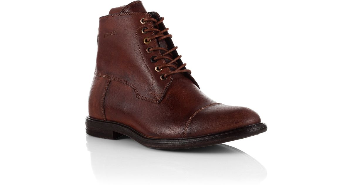 BOSS Orange Leather Boots 'Urboxi' in Brown for Men - Lyst