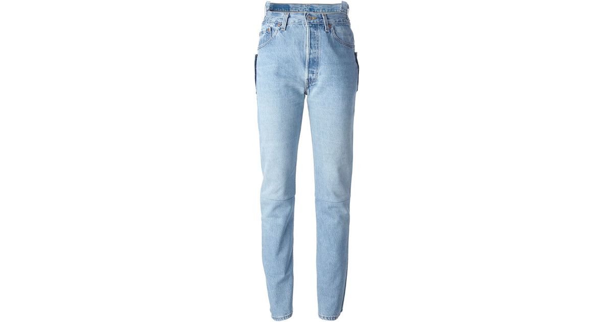 Vetements High Waisted Jeans in Blue - Lyst