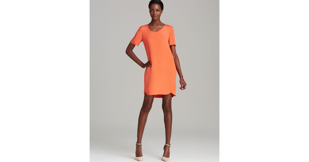 theory orange dress