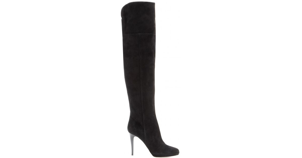 jimmy choo over the knee suede boots