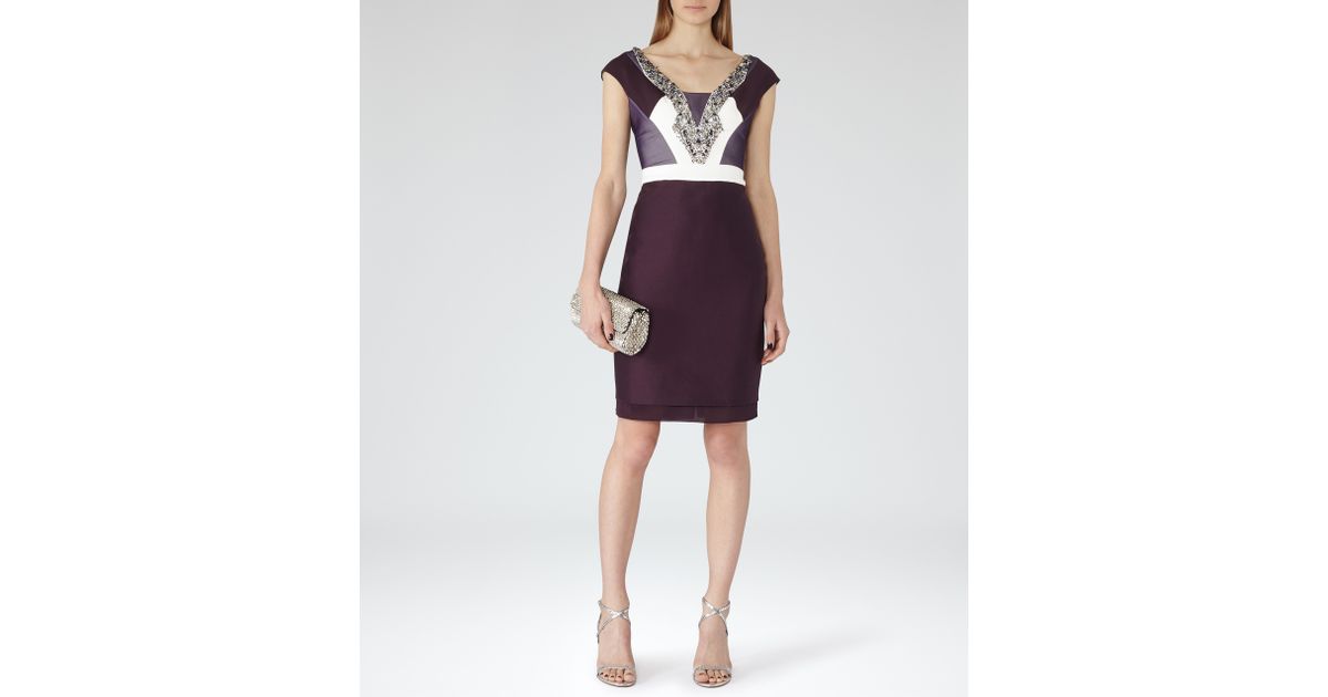 reiss purple dress