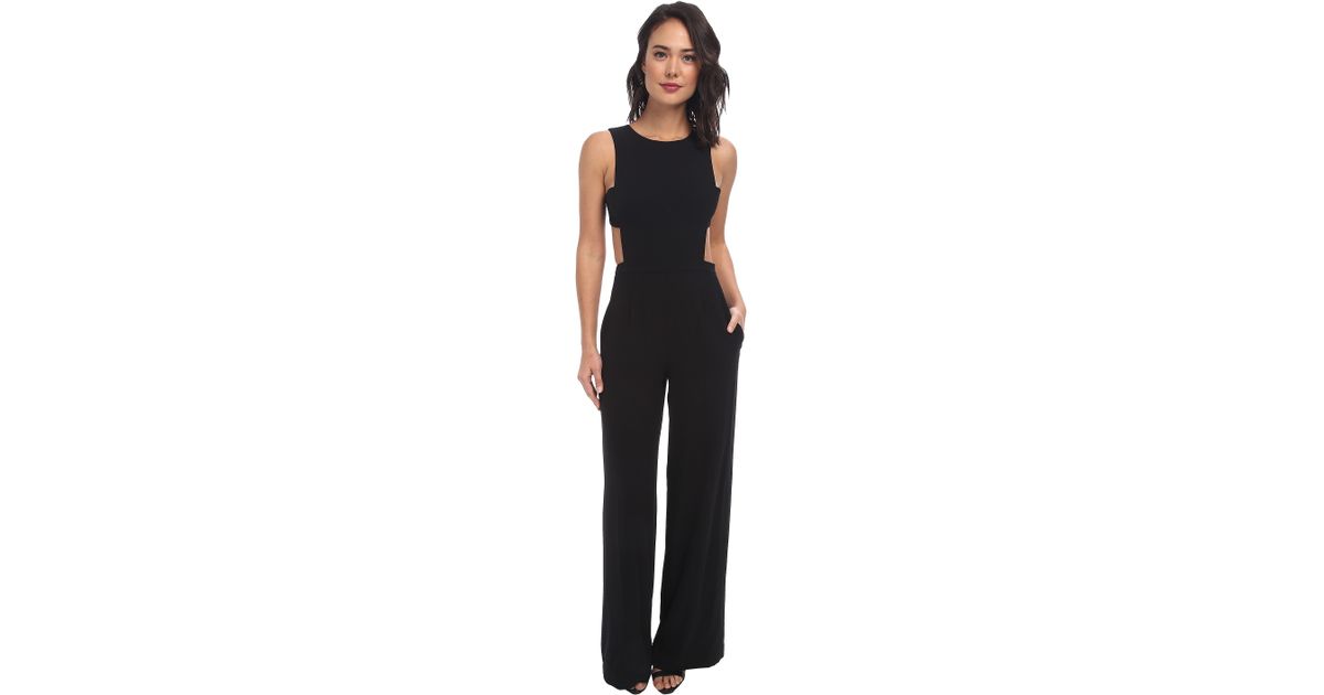 BCBGMAXAZRIA Rossana Cutout Back Jumpsuit in Black Lyst