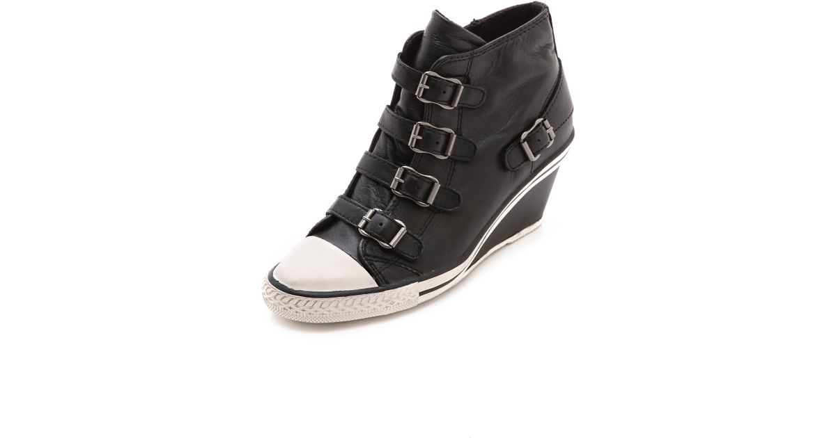 ash black wedge sneakers