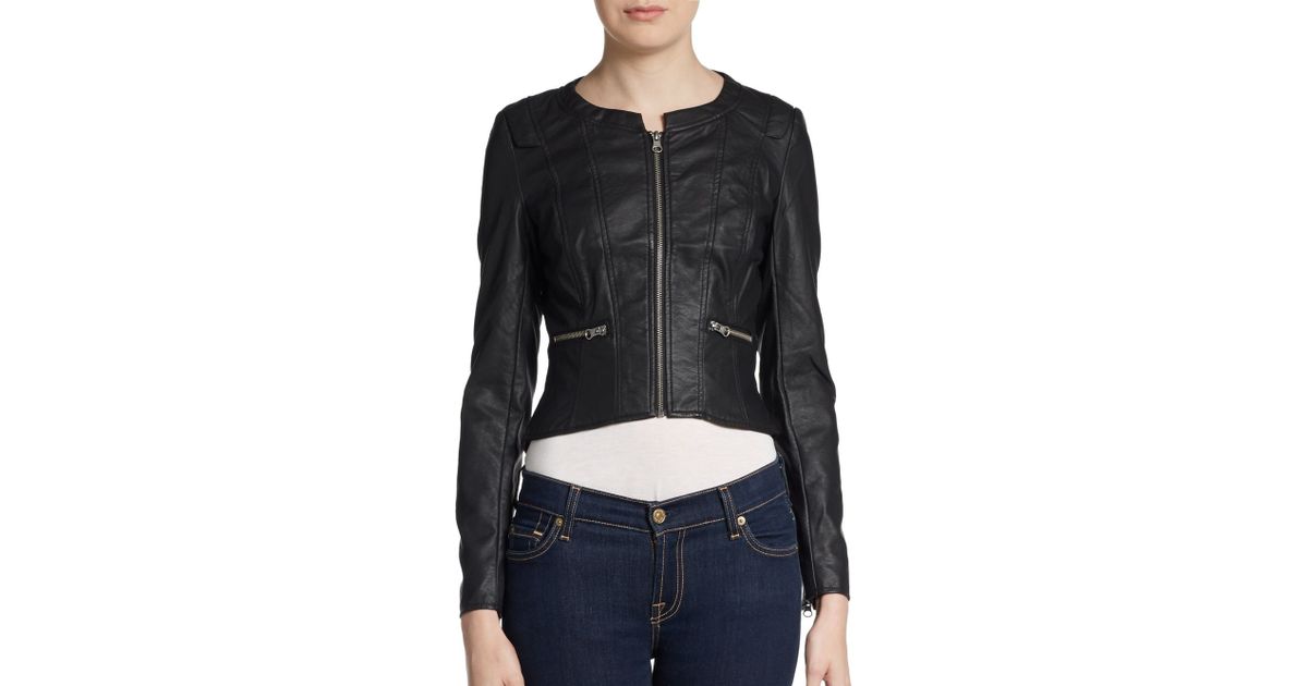 french connection faux leather jacket