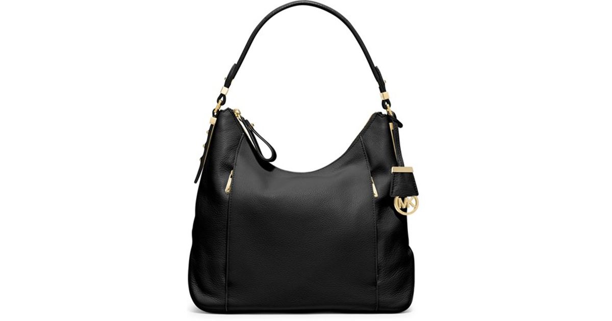 Lyst Michael Kors Large Bowery Pebbled Leather Shoulder Lyst Michael Kors Large Bowery Pebbled Leather Shoulder Bag In Black