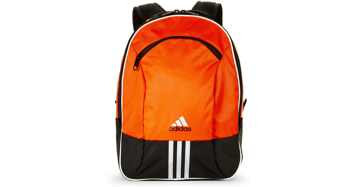 adidas backpack orange and black