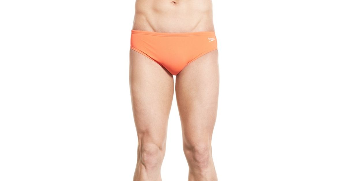 orange speedo briefs