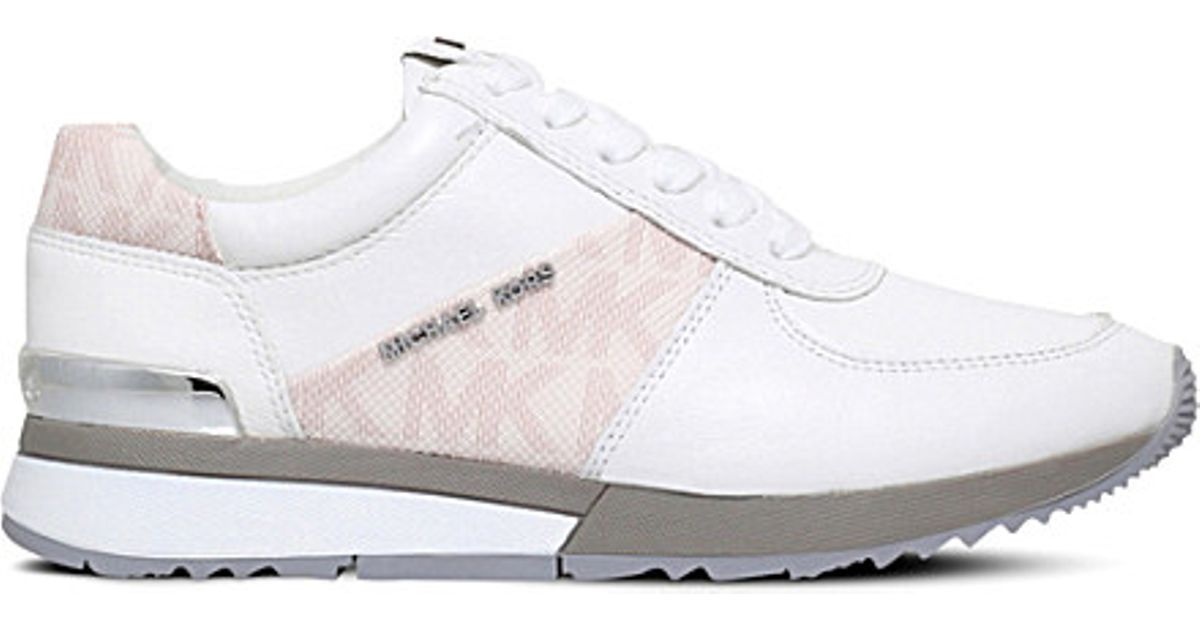 Michael Michael Kors Allie Leather And Canvas Sneaker Online Sale, UP TO  56% OFF
