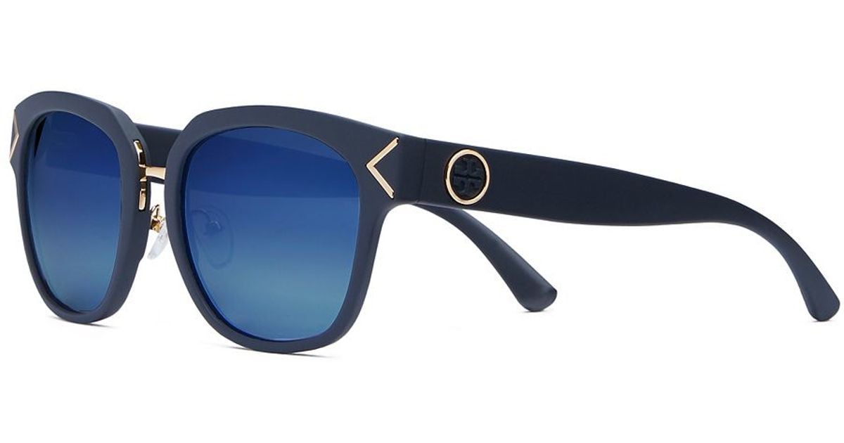 tory burch metal trim matte sunglasses
