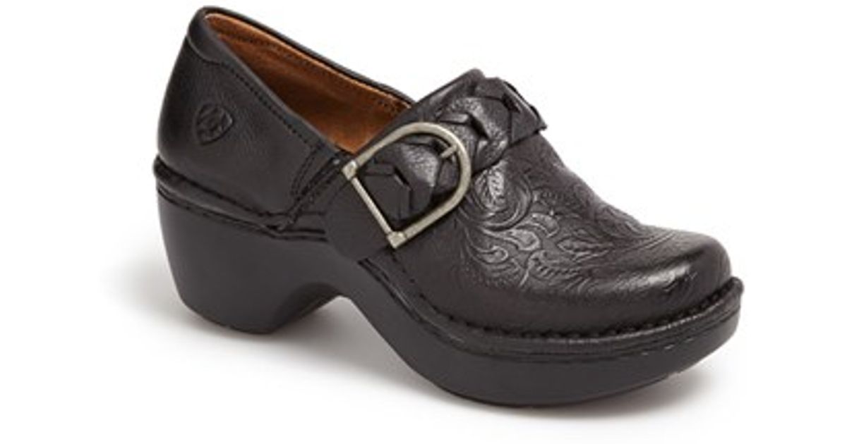 ariat clogs black