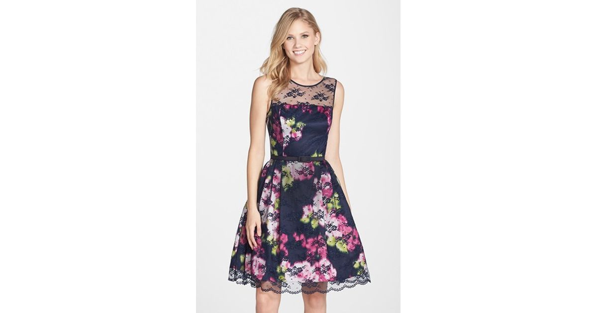 eliza j floral lace dress