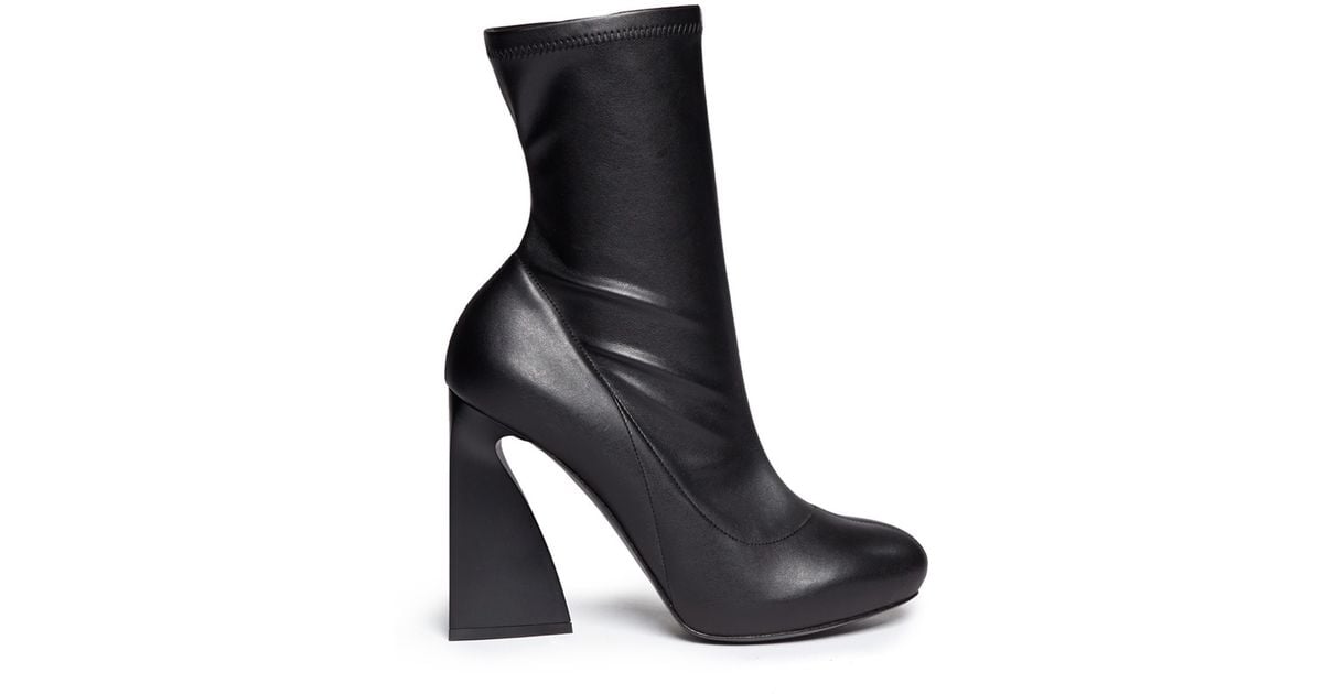 stella mccartney exaggerated block heel platform bootie