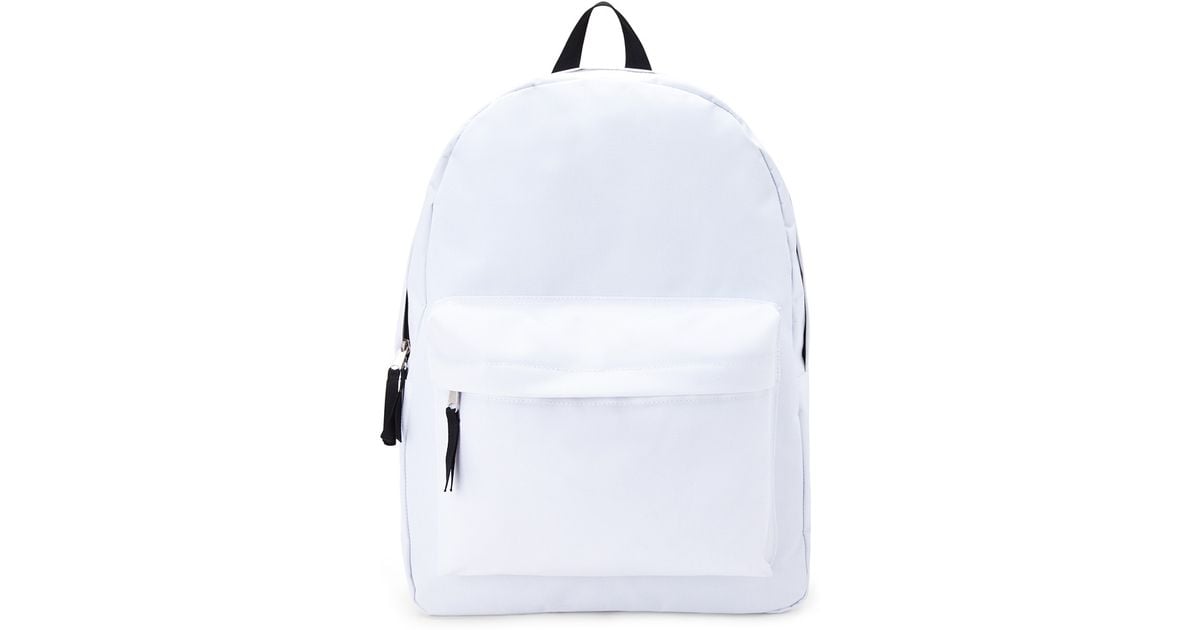 canvas backpack white