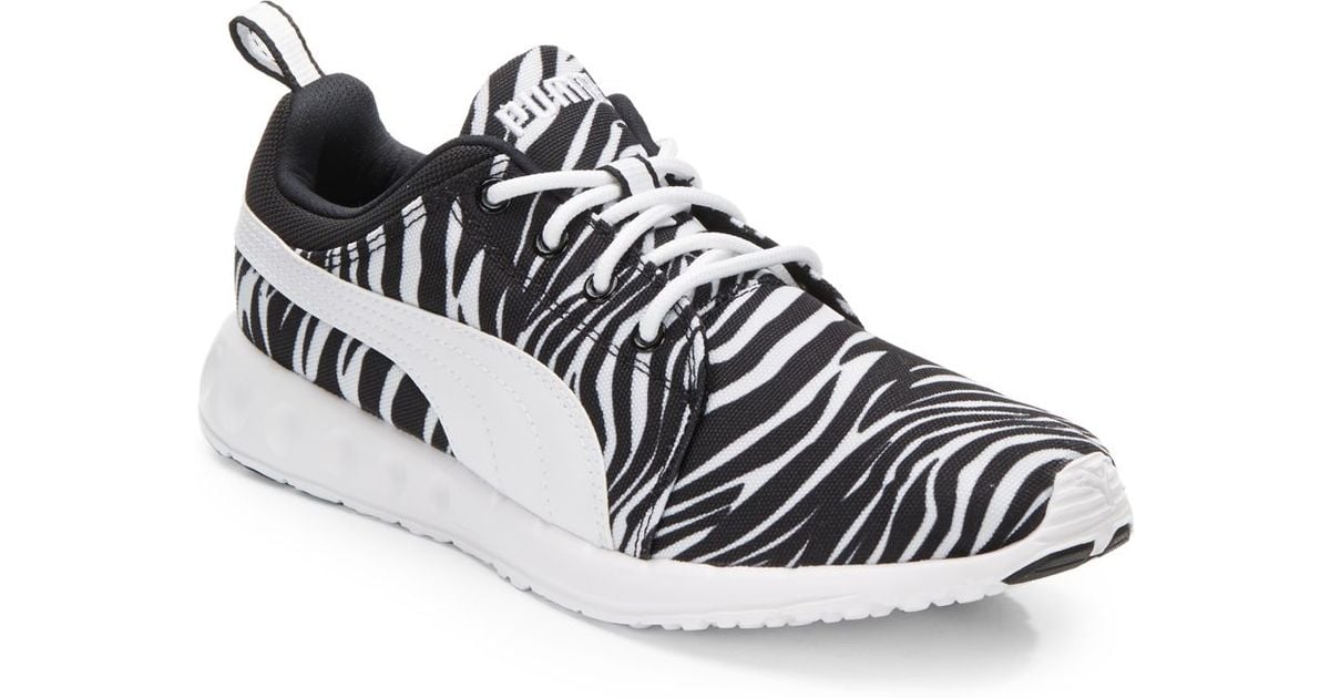 PUMA Carson Runner Zebra-Print Canvas Sneakers - Lyst