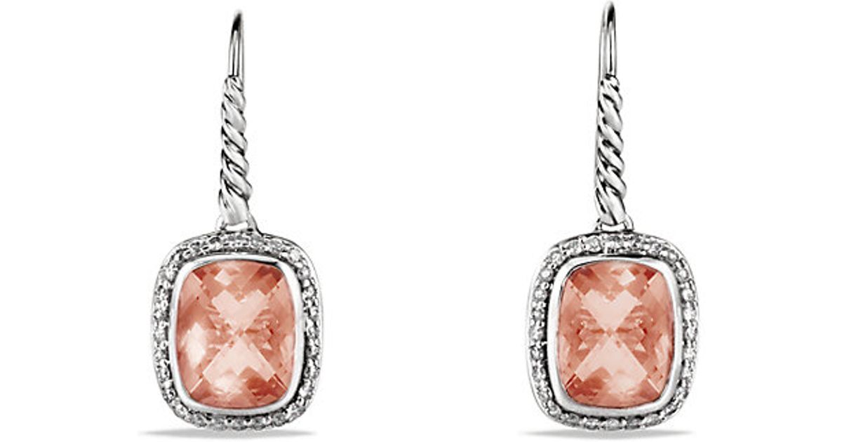 Lyst David Yurman Lesse Drop Earrings With Morganite And Lyst David Yurman Lesse Drop Earrings With Morganite And Diamonds In Metallic
