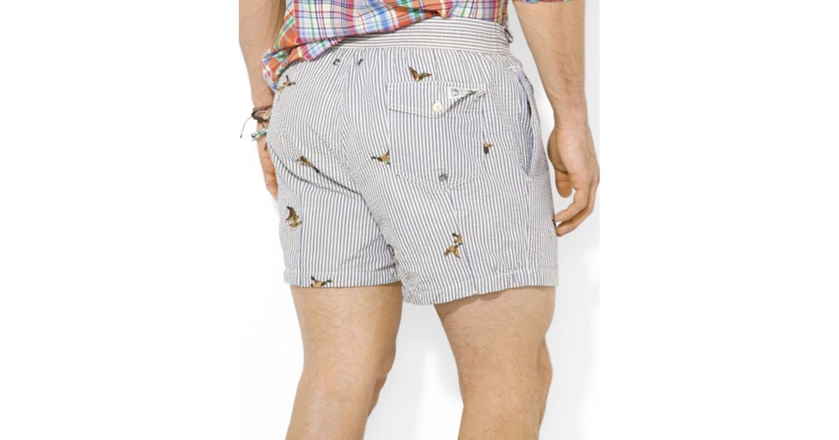 ralph lauren seersucker swim shorts