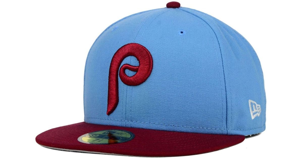 KTZ Philadelphia Phillies Cooperstown 2-tone 59fifty Cap in Blue for Men