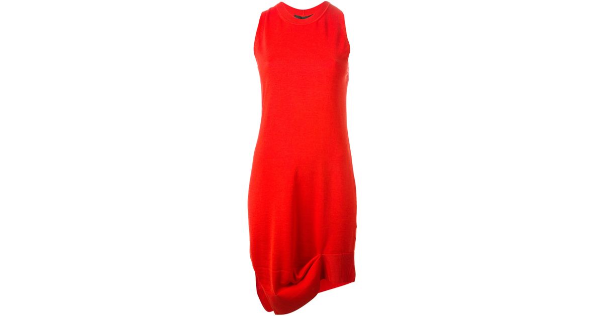 Lyst - Alexander Wang Asymmetric Hem Dress in Red