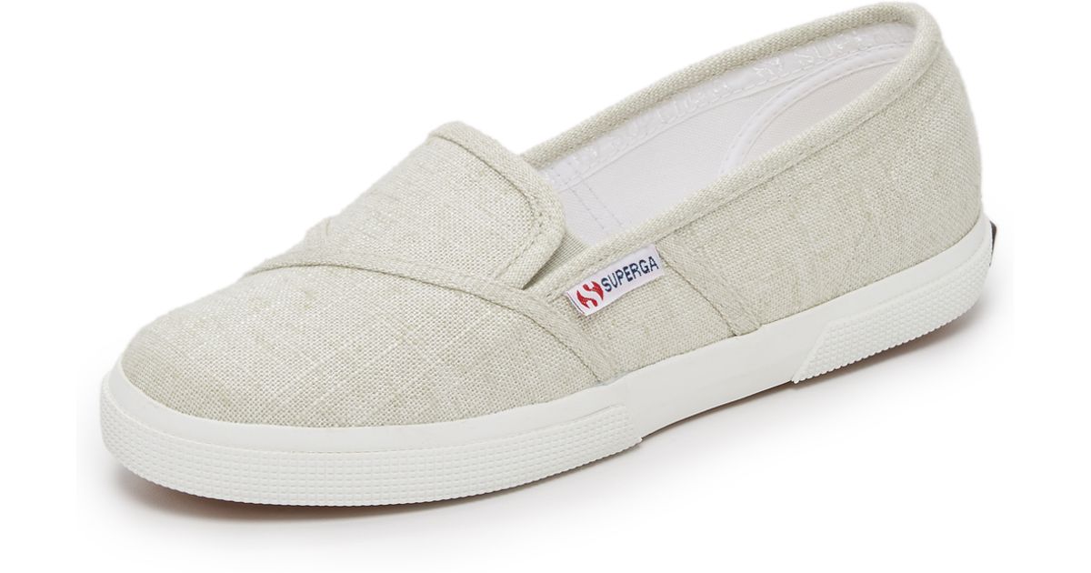 superga linen slip on