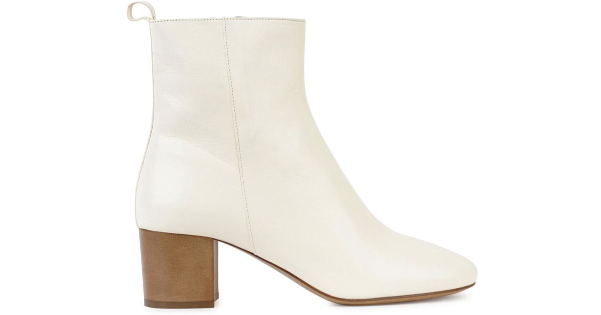 white cream boots