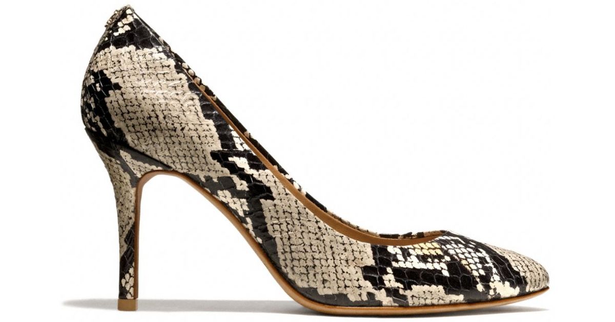 COACH Nala Snakeskin Heel Lyst