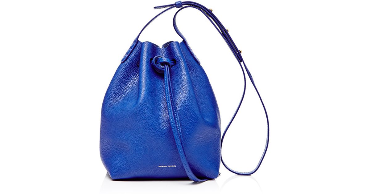 mansur gavriel blue bucket bag