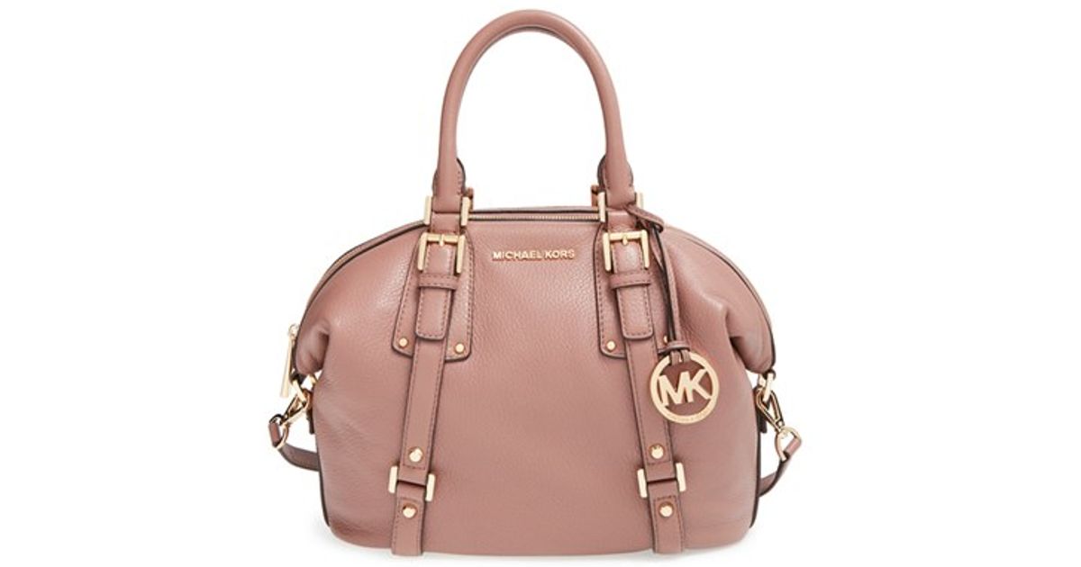 Lyst Michael Kors Medium Bedford Satchel In Pink