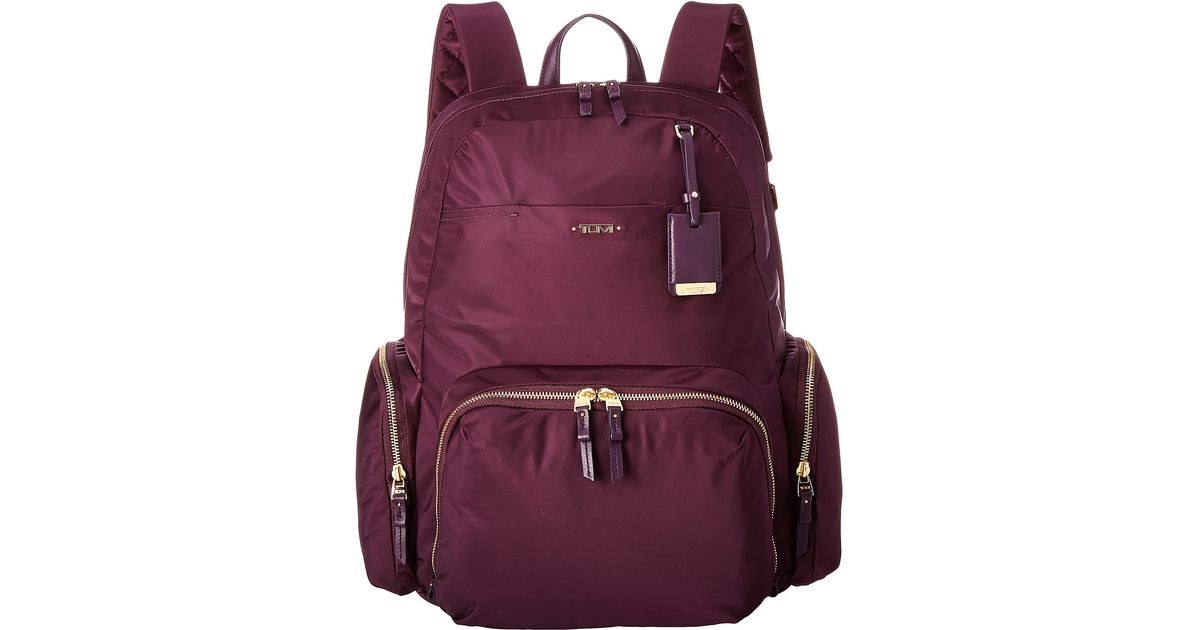 tumi maroon backpack