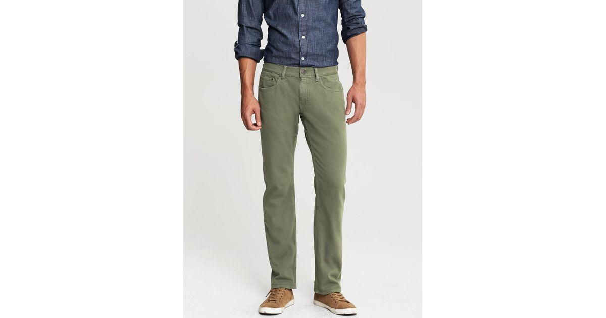 Lyst Banana Republic Vintage StraightFit FivePocket Pant in Green