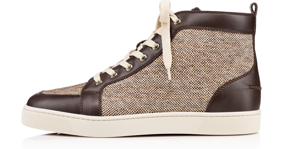 Christian louboutin Rantus Flat Sneakers in Brown for Men | Lyst