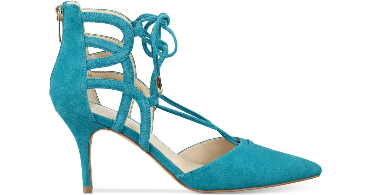 marc fisher blue suede pumps