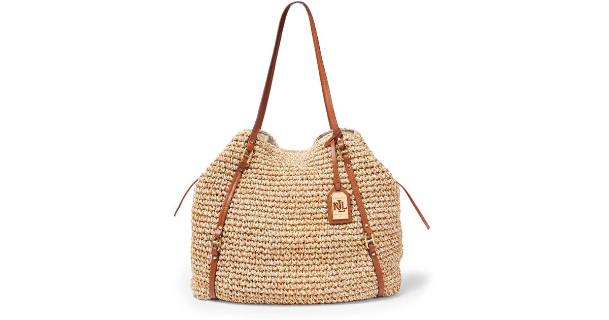 Ralph Lauren Goswell Straw Tote in Natural | Lyst UK