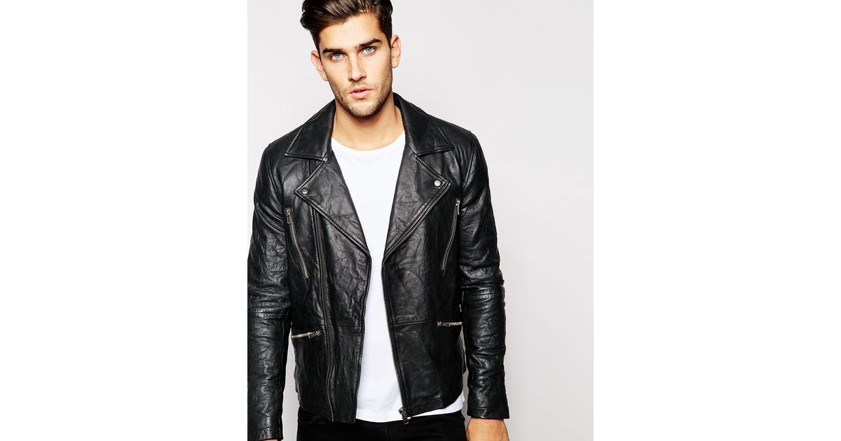 Barneys Originals Barney S Leather Jacket Biker In Black For Men Barneys Originals Barney S Leather Jacket Biker In Black For Men Lyst